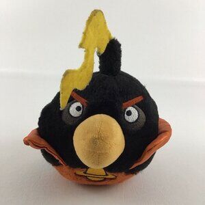 Angry Birds Space Black Bomb 5" Plush Stuffed Animal Toy Firebomb 2017 Rovio